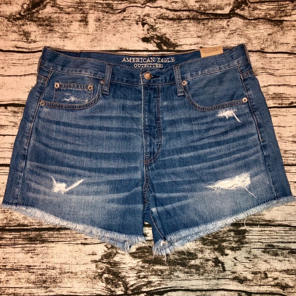American Eagle Outfitters Pants - NWT | AEO Distressed Hi-Rise Festival Midi Shorts